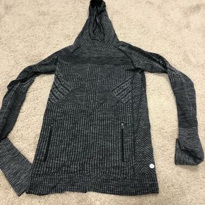 Lululemon dark & light grey hooded long sleeve